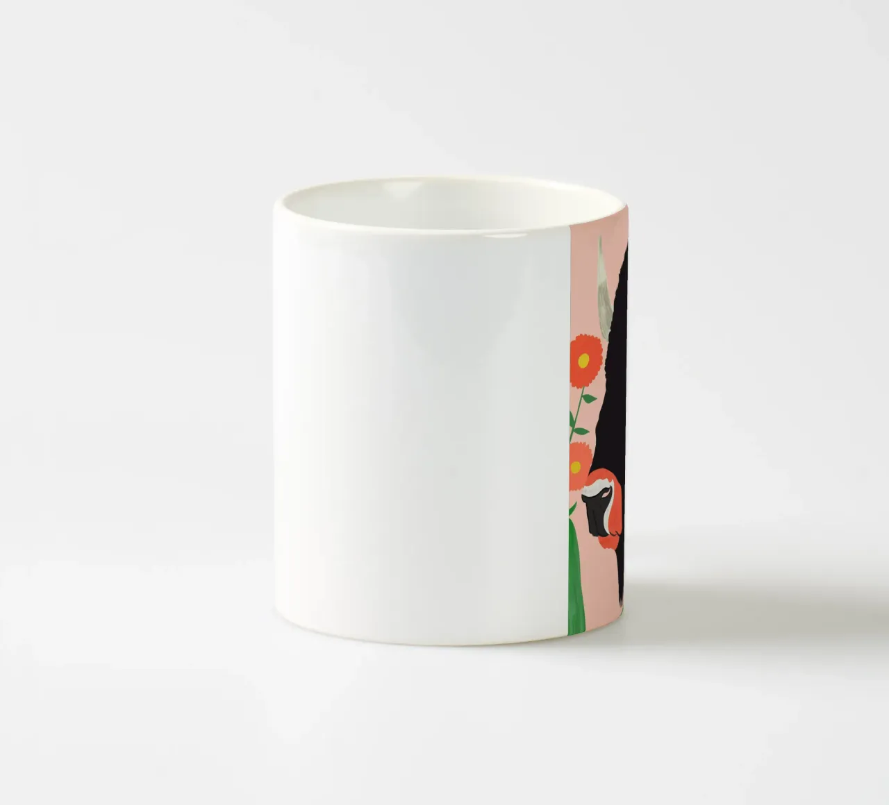 Bisonte floreale tazza in ceramica da ArtsySesta