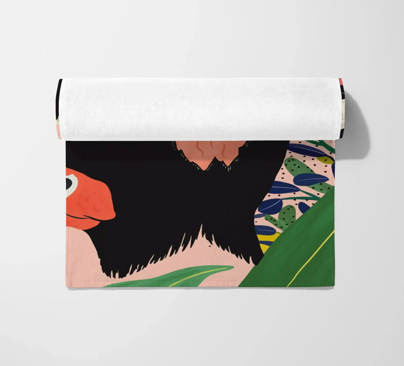 Bisonte floreale telo mare da ArtsySesta