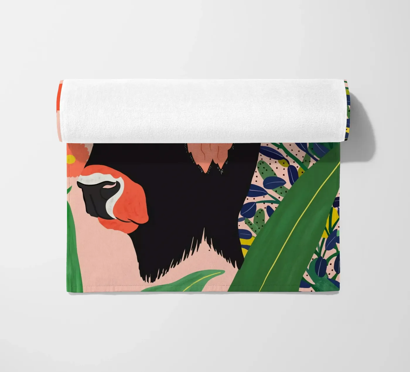 Bisonte floreale telo mare da ArtsySesta