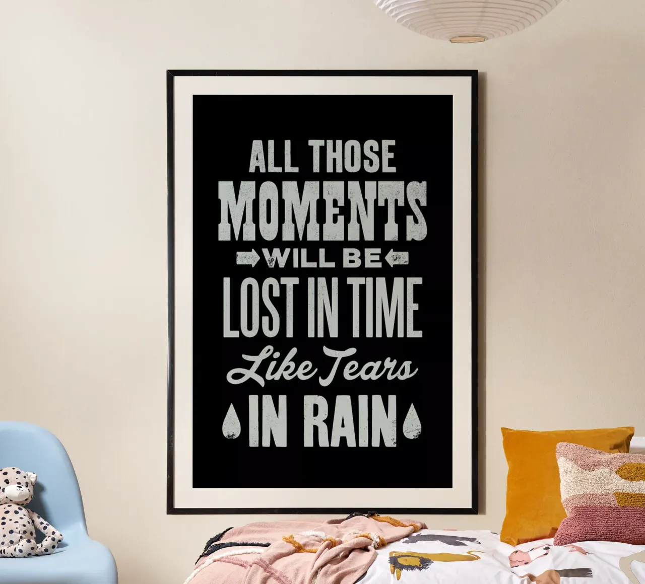 BLADE RUNNER poster con telaio in alluminio da The Indoor Type