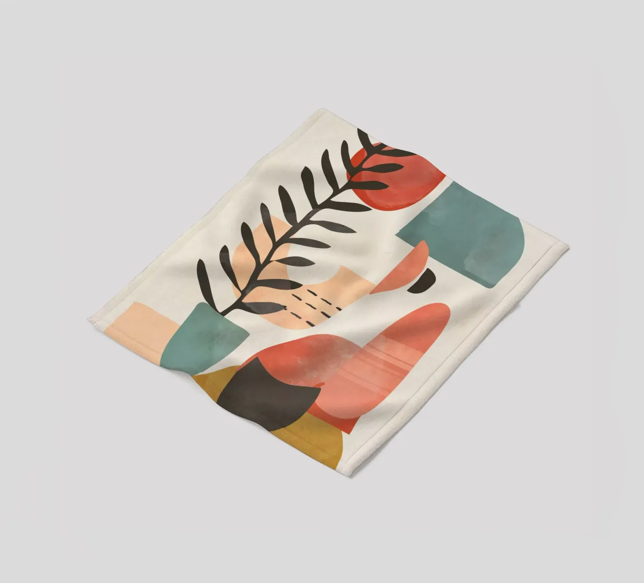 Abstrakte Formen 21 Fleecedecke von ThingDesign