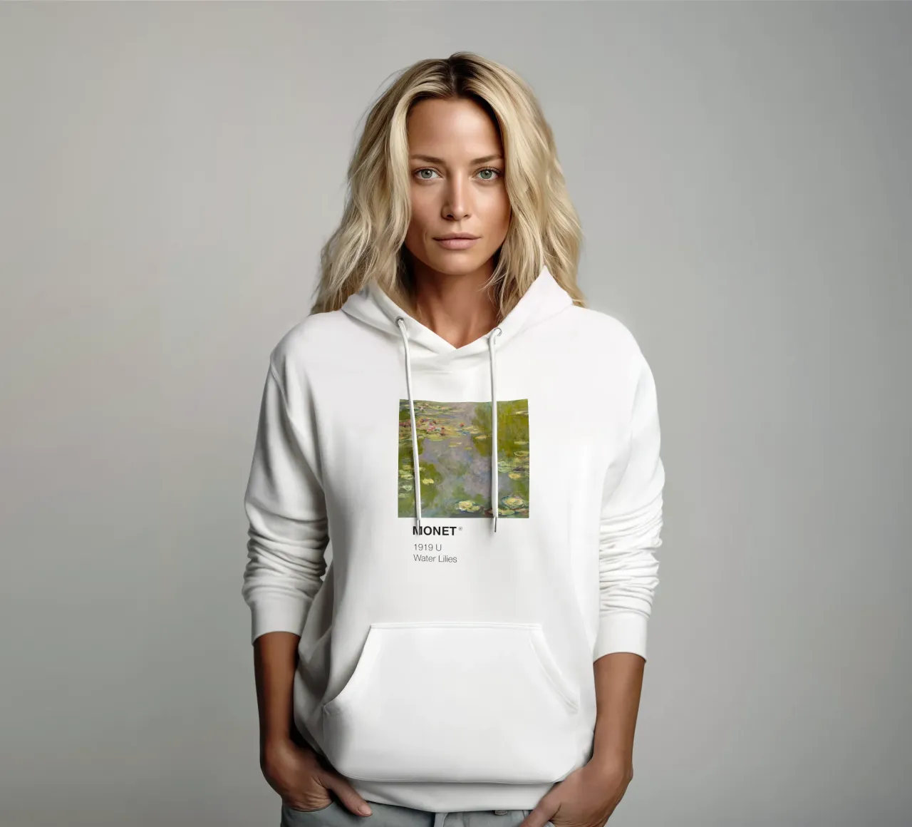 Pantone Monet felpa con cappuccio da Vintagrafica