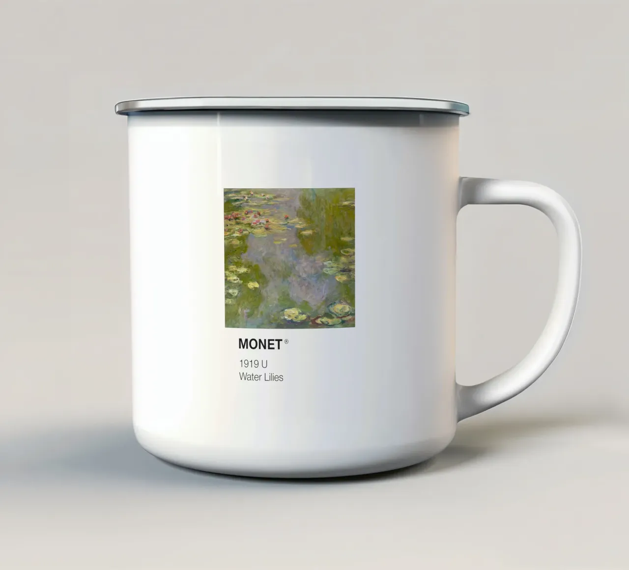Pantone Monet tazza in smalto da Vintagrafica
