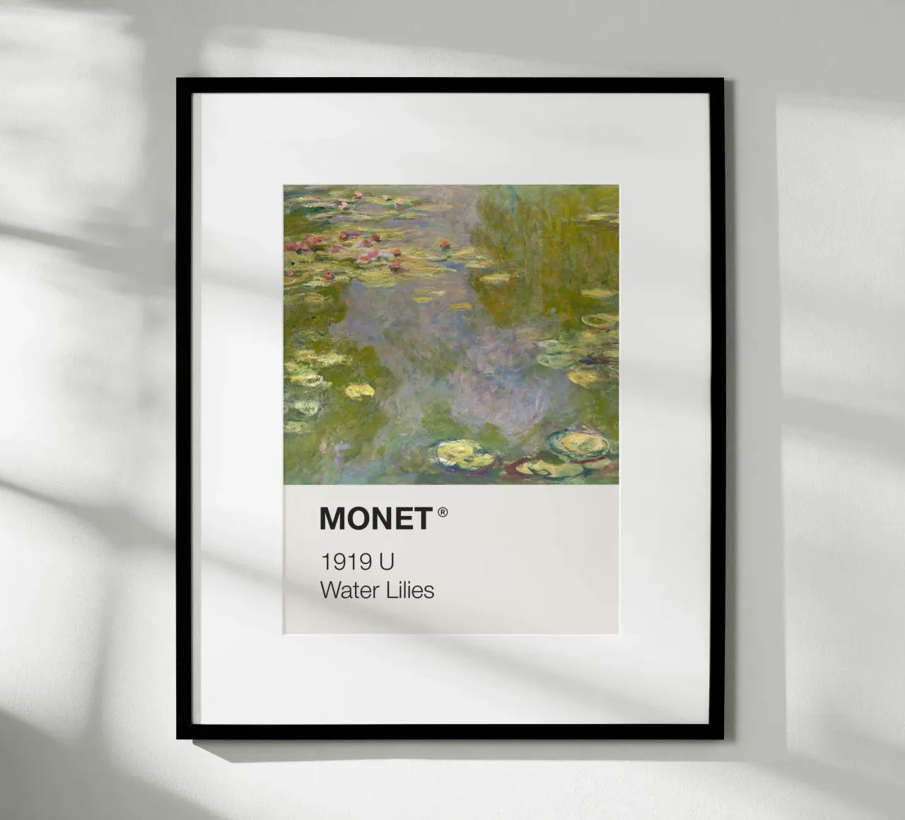 Pantone Monet poster con telaio in alluminio da Vintagrafica