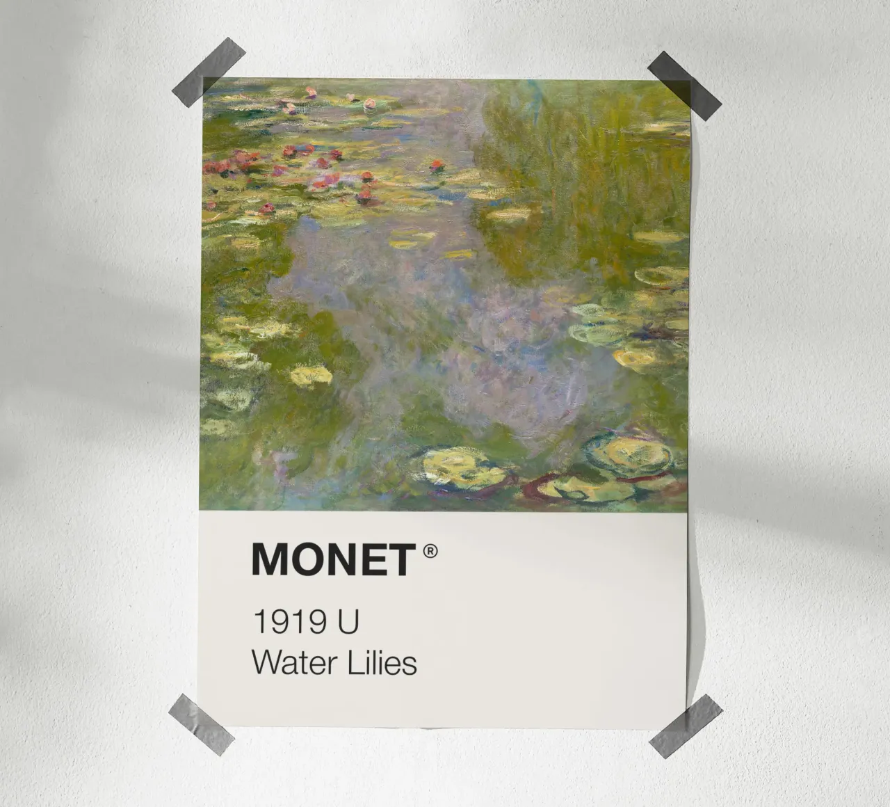 Pantone Monet poster con telaio in alluminio da Vintagrafica