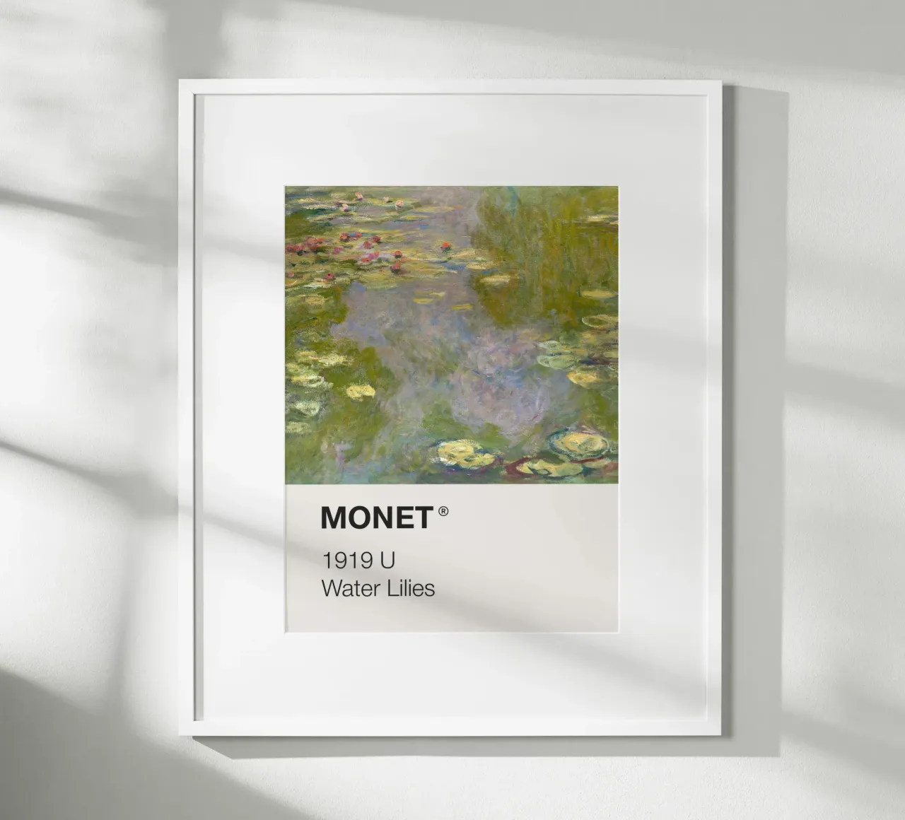 Pantone Monet poster con telaio in alluminio da Vintagrafica