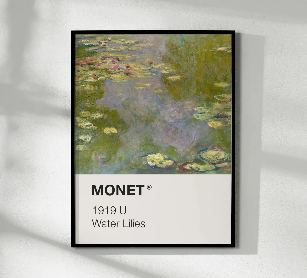 Pantone Monet poster con telaio in alluminio da Vintagrafica