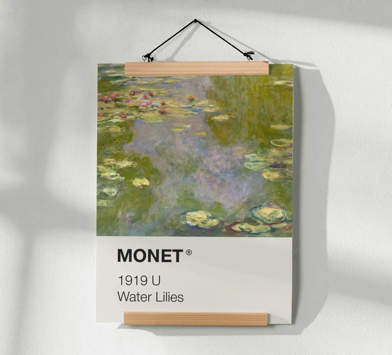 Pantone Monet poster con telaio in alluminio da Vintagrafica