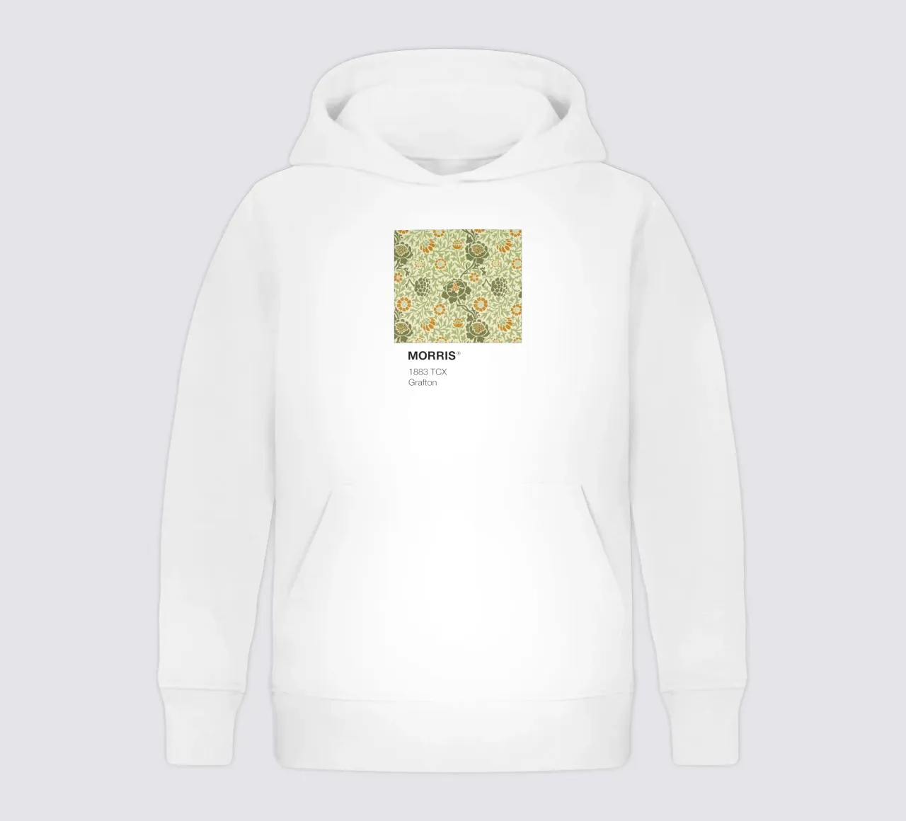 Pantone Morris felpa bambino con cappuccio da Vintagrafica