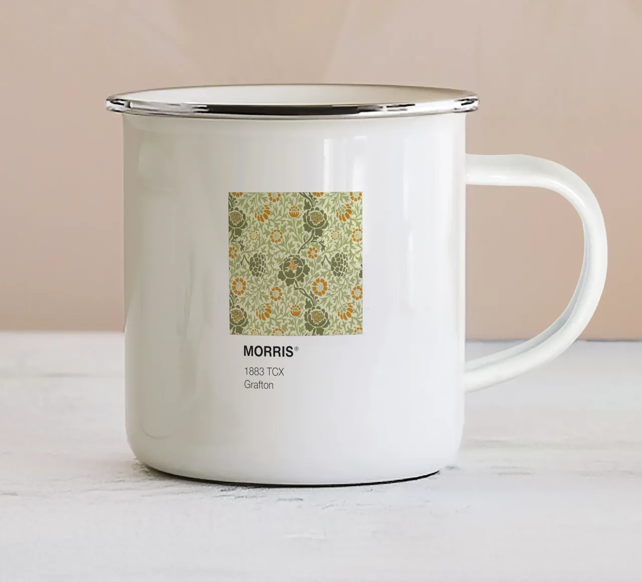 Pantone Morris tazza in smalto da Vintagrafica