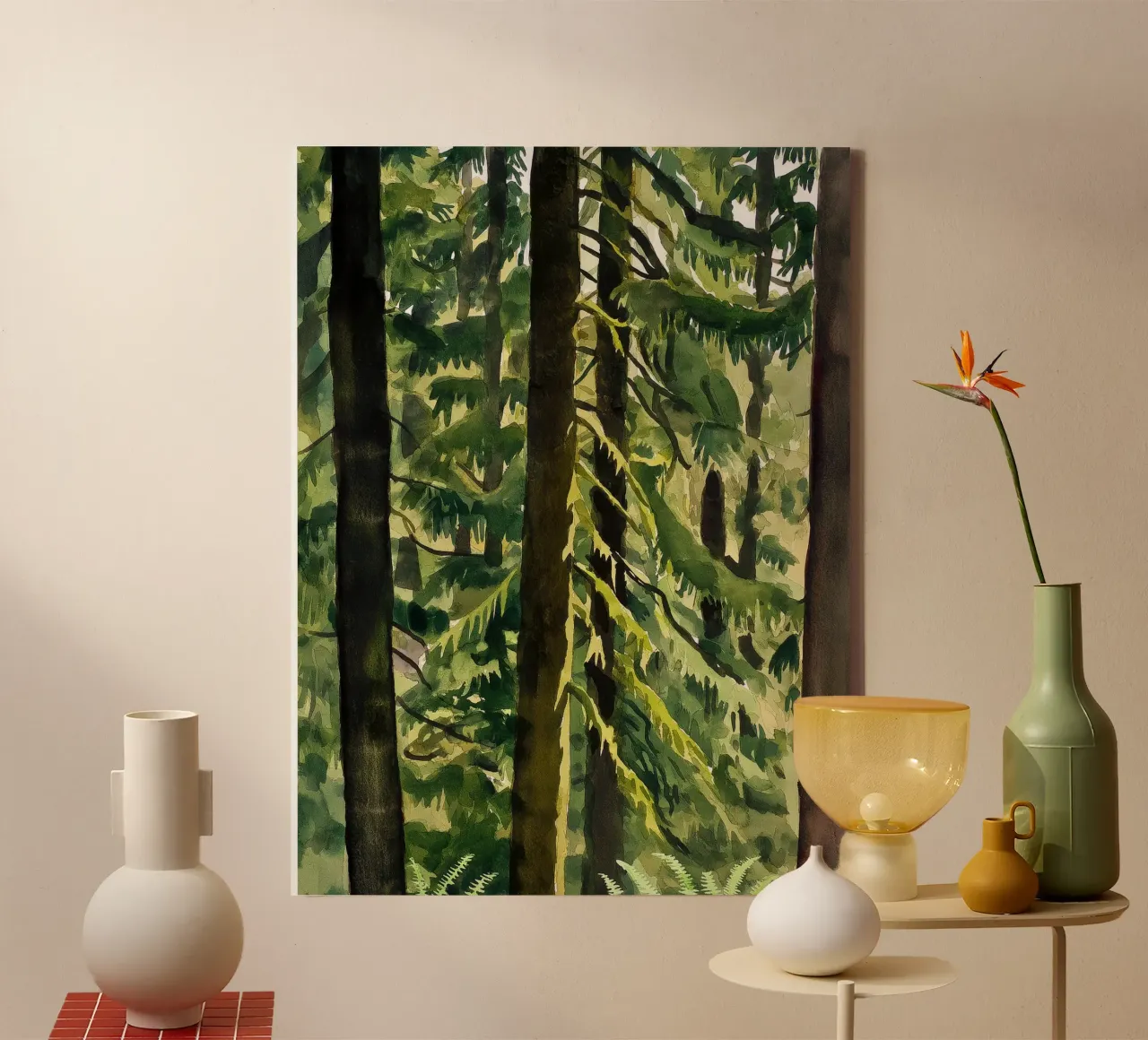 Quiete verdeggiante 1 tela con Cornice a cassetta da Luke Wilder Studio