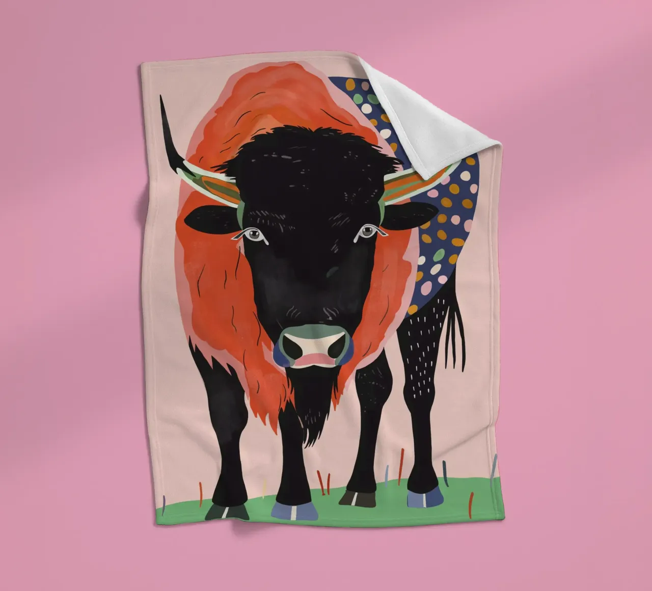 Bisonte Vivido coperta in pile da ArtsySesta