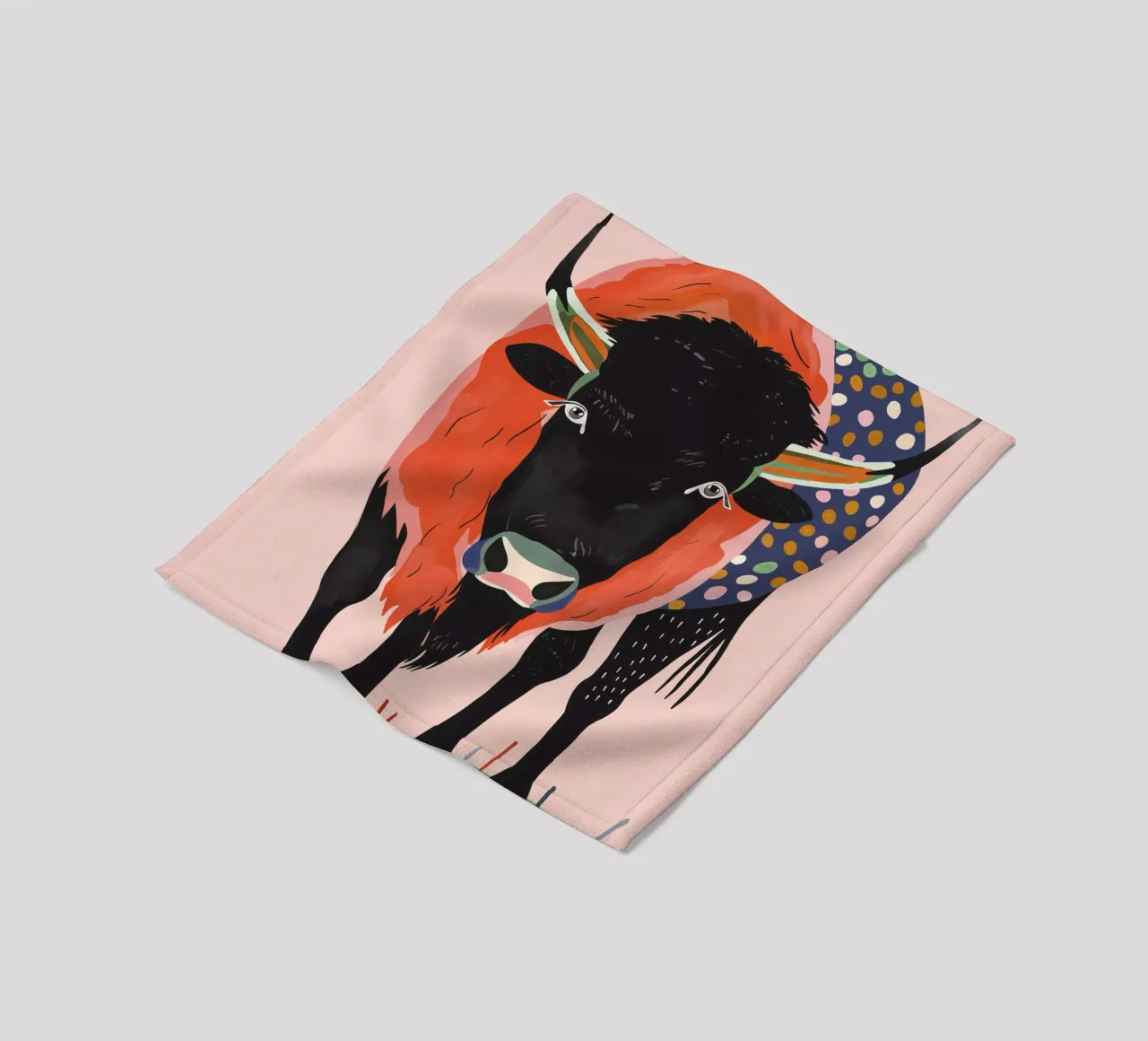 Bisonte Vivido coperta in pile da ArtsySesta