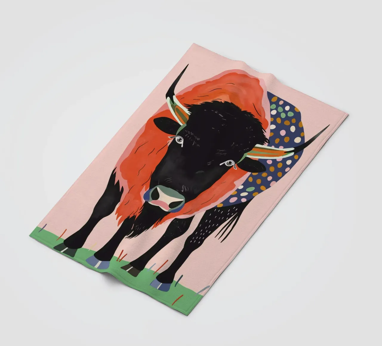 Bisonte Vivido coperta in pile da ArtsySesta
