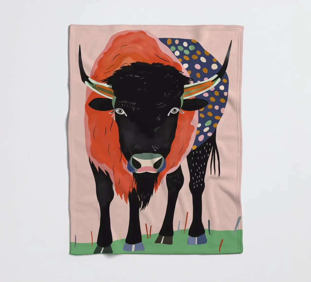 Bisonte Vivido coperta in pile da ArtsySesta