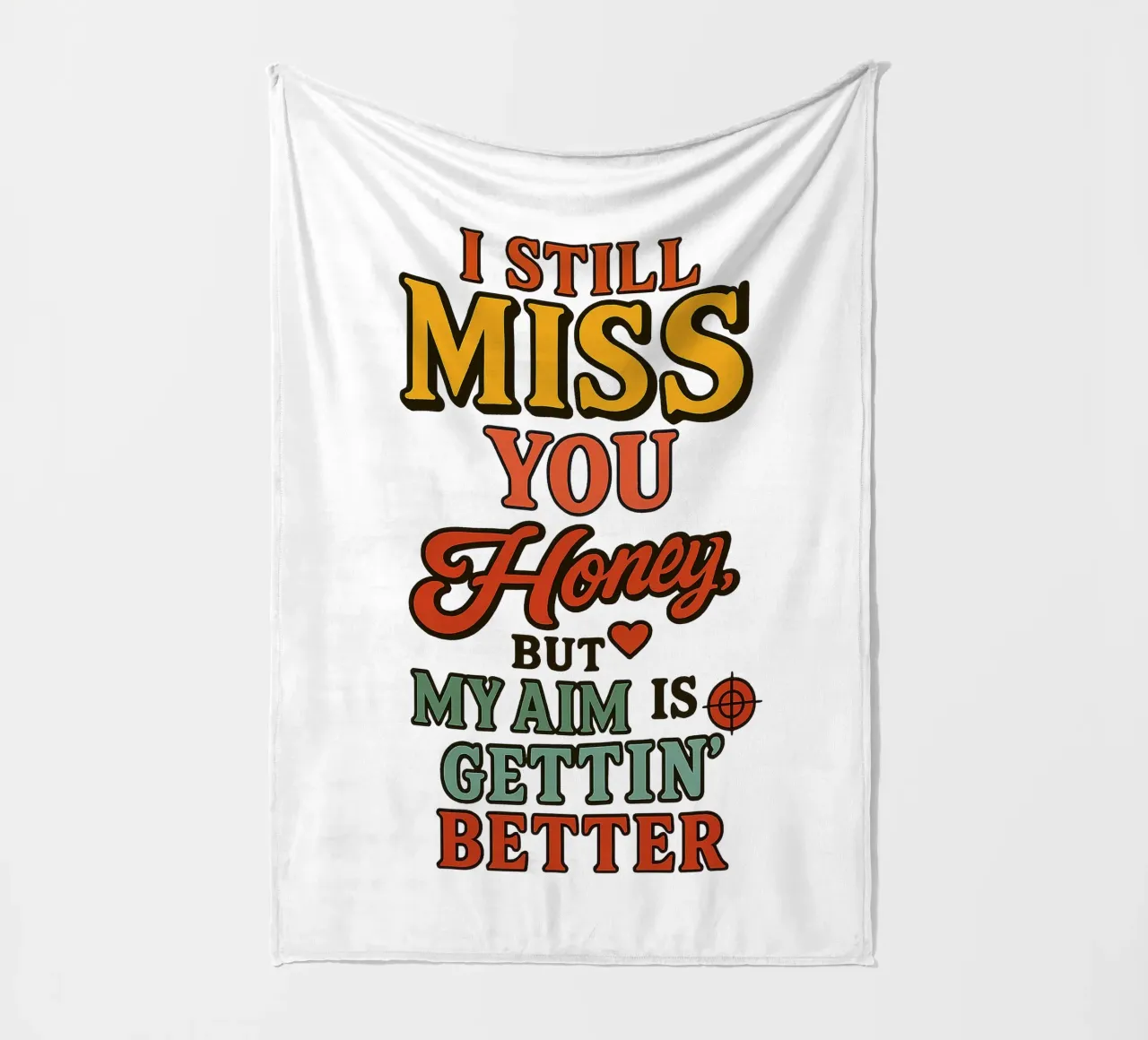I STILL MISS YOU HONEY, BUT MY AIM IS GETTING BETTER fleece blanket by Vintage Van Gogh