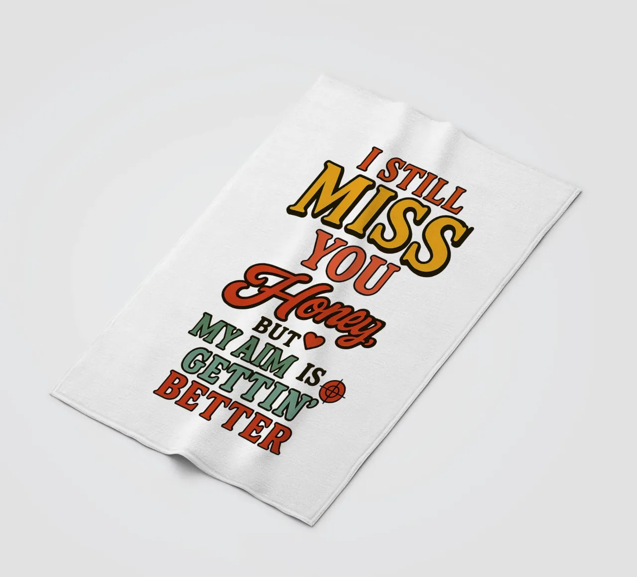 I STILL MISS YOU HONEY, BUT MY AIM IS GETTING BETTER fleece blanket by Vintage Van Gogh