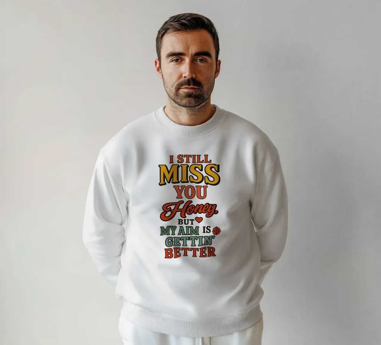 I STILL MISS YOU HONEY, BUT MY AIM IS GETTING BETTER felpa da Vintage Van Gogh