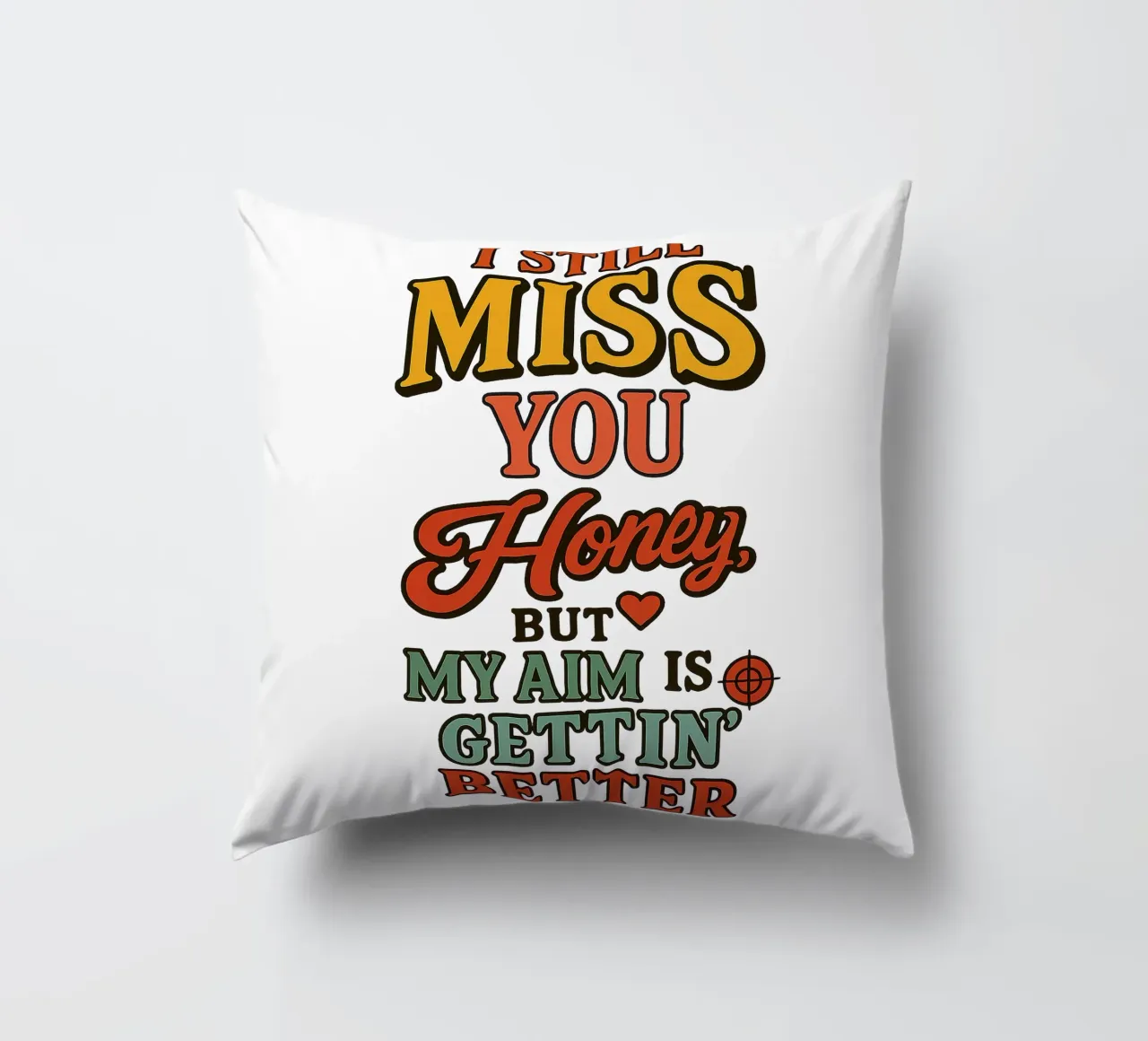 I STILL MISS YOU HONEY, BUT MY AIM IS GETTING BETTER cuscino da Vintage Van Gogh