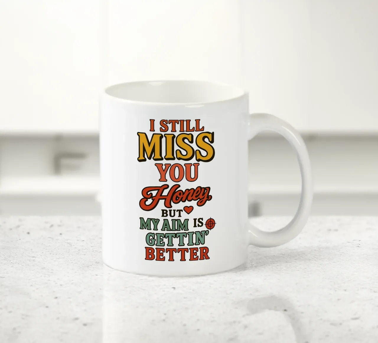 I STILL MISS YOU HONEY, BUT MY AIM IS GETTING BETTER tazza in ceramica da Vintage Van Gogh