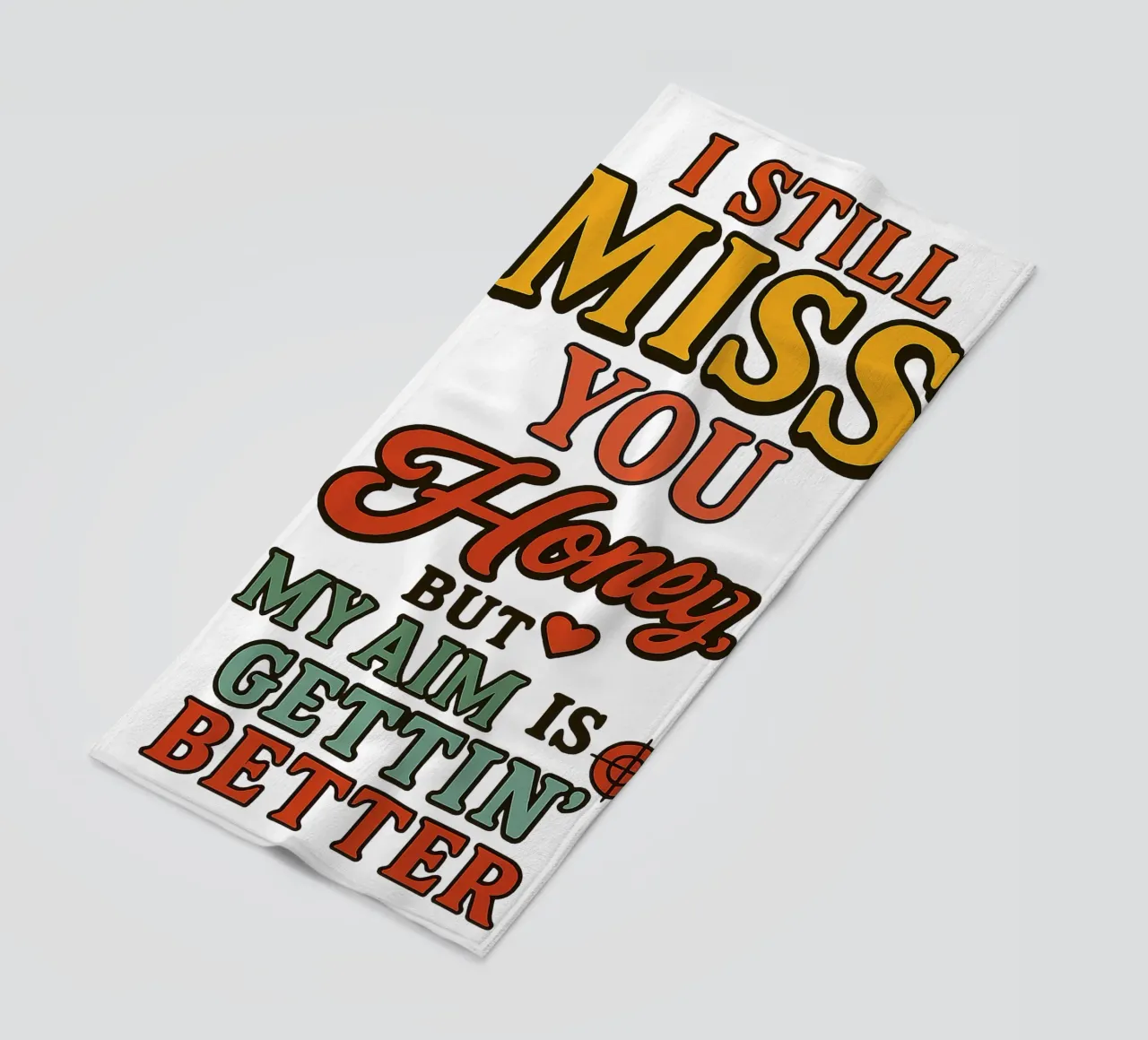 I STILL MISS YOU HONEY, BUT MY AIM IS GETTING BETTER telo mare da Vintage Van Gogh