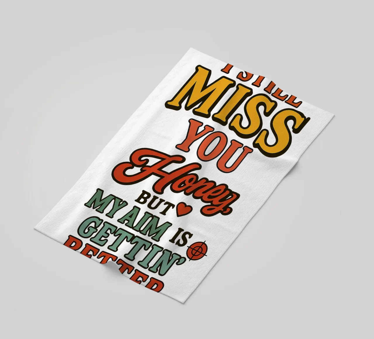 I STILL MISS YOU HONEY, BUT MY AIM IS GETTING BETTER telo mare da Vintage Van Gogh