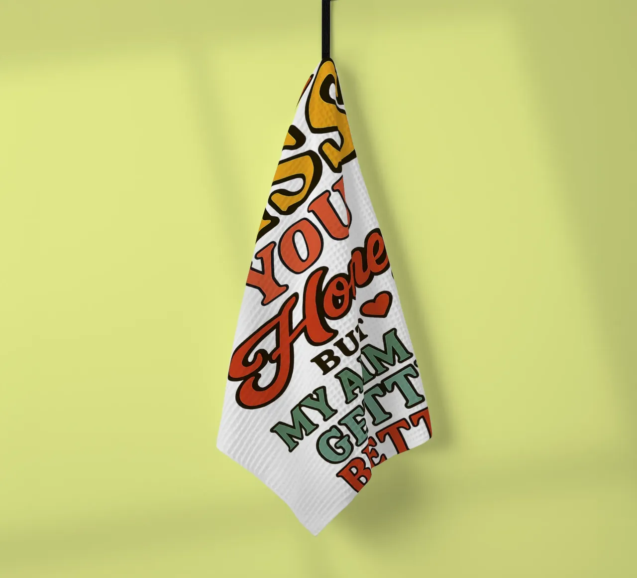 I STILL MISS YOU HONEY, BUT MY AIM IS GETTING BETTER tea towel by Vintage Van Gogh