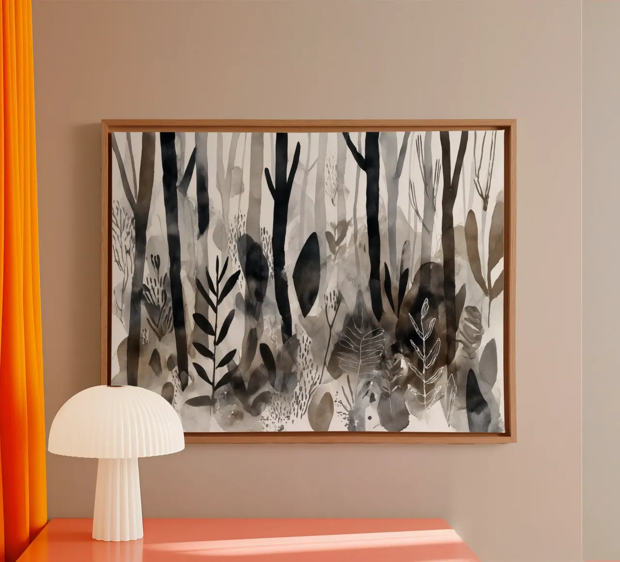 Forest Floor Reverie canvas with Floater frame by Luke Wilder Studio