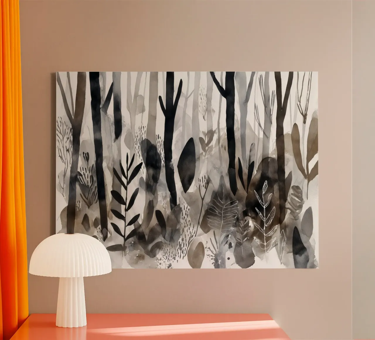 Forest Floor Reverie canvas with Floater frame by Luke Wilder Studio