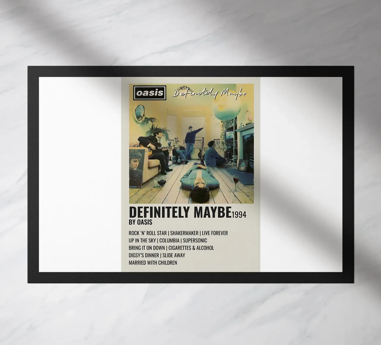 Poster di Definitely Maybe 1994 degli Oasis zerbino da domherrick1