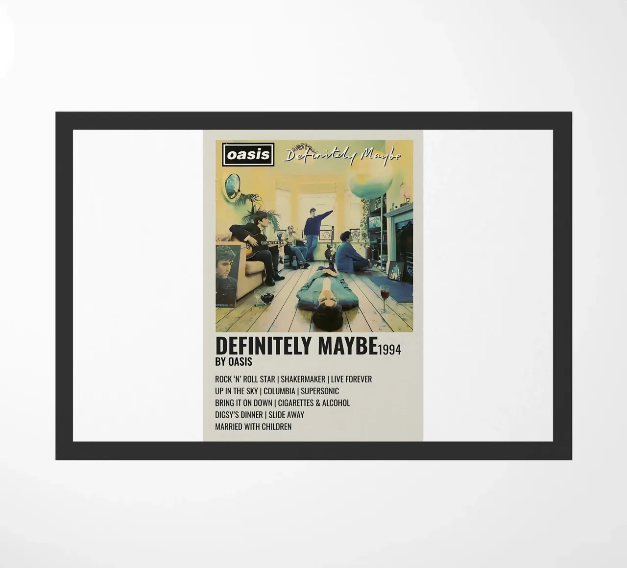 Poster di Definitely Maybe 1994 degli Oasis zerbino da domherrick1