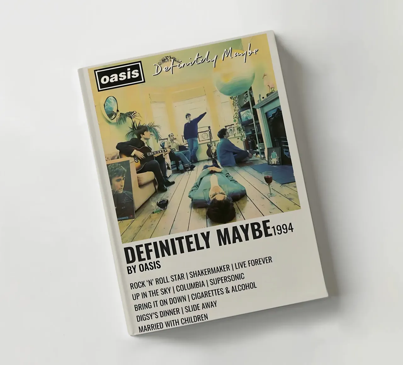 Definitely Maybe 1994 poster by Oasis notebook by domherrick1