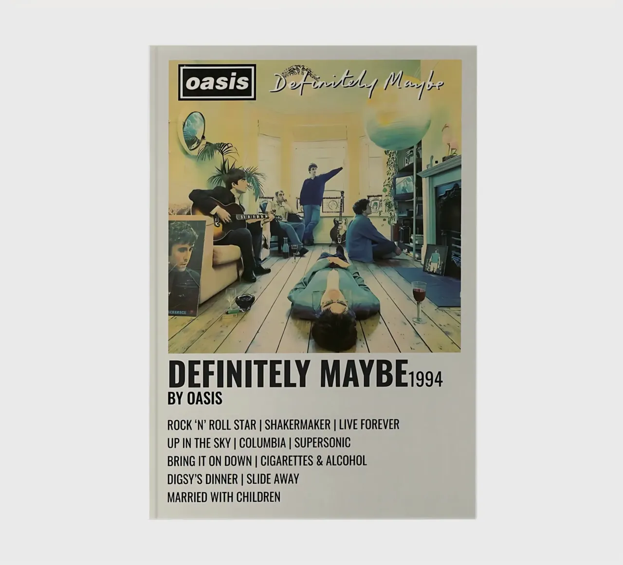 Definitely Maybe 1994 poster by Oasis notebook by domherrick1