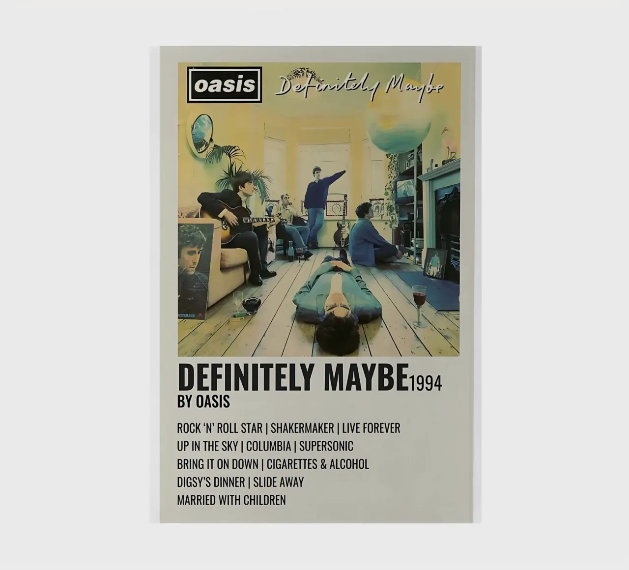 Definitely Maybe 1994 poster by Oasis notebook by domherrick1