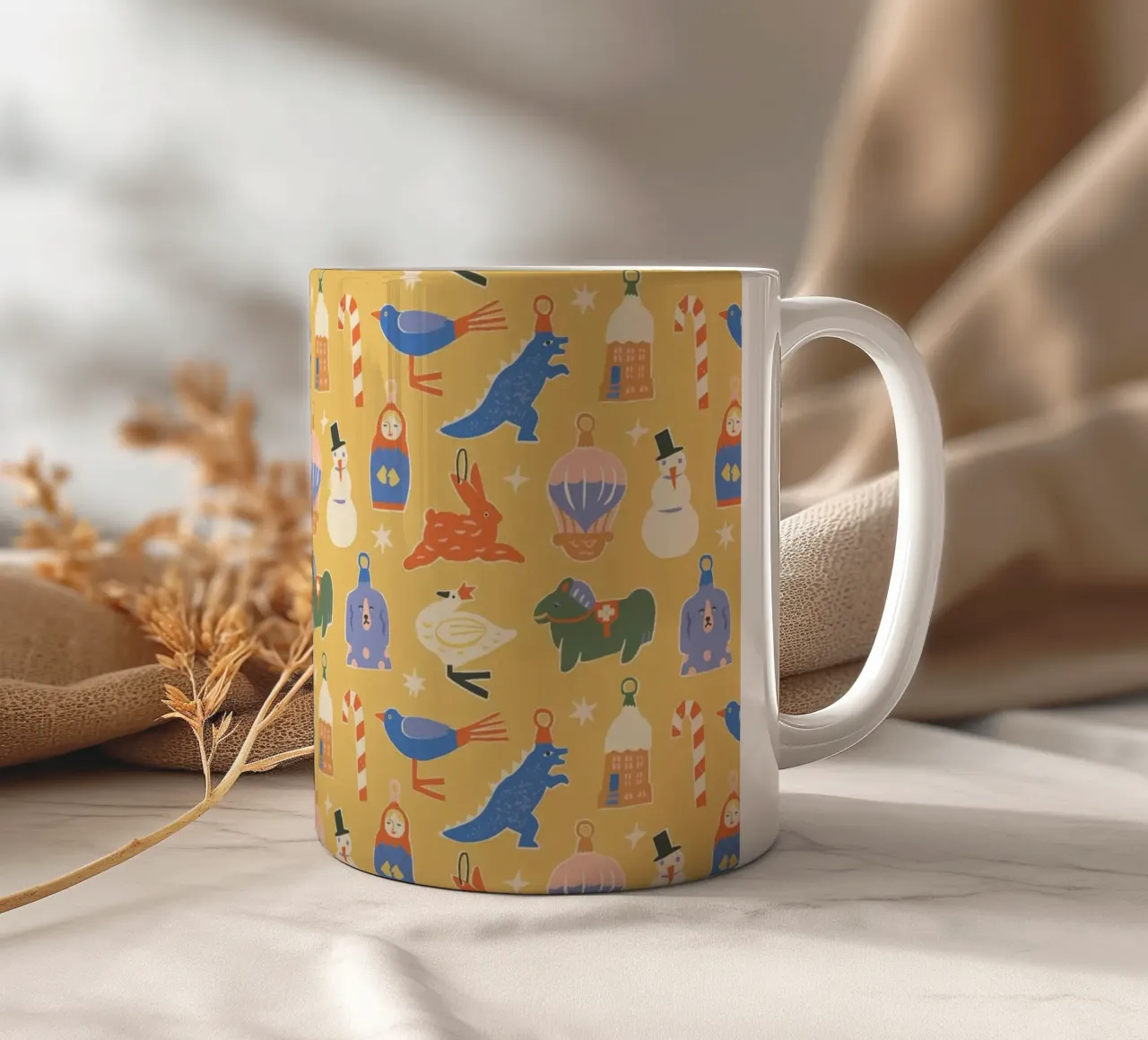 Christmas Pattern No 38 tazza in ceramica da treechild