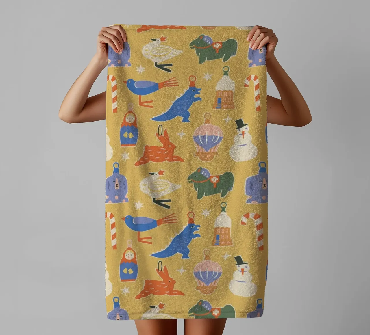 Christmas Pattern No 38 asciugamano da bagno da treechild