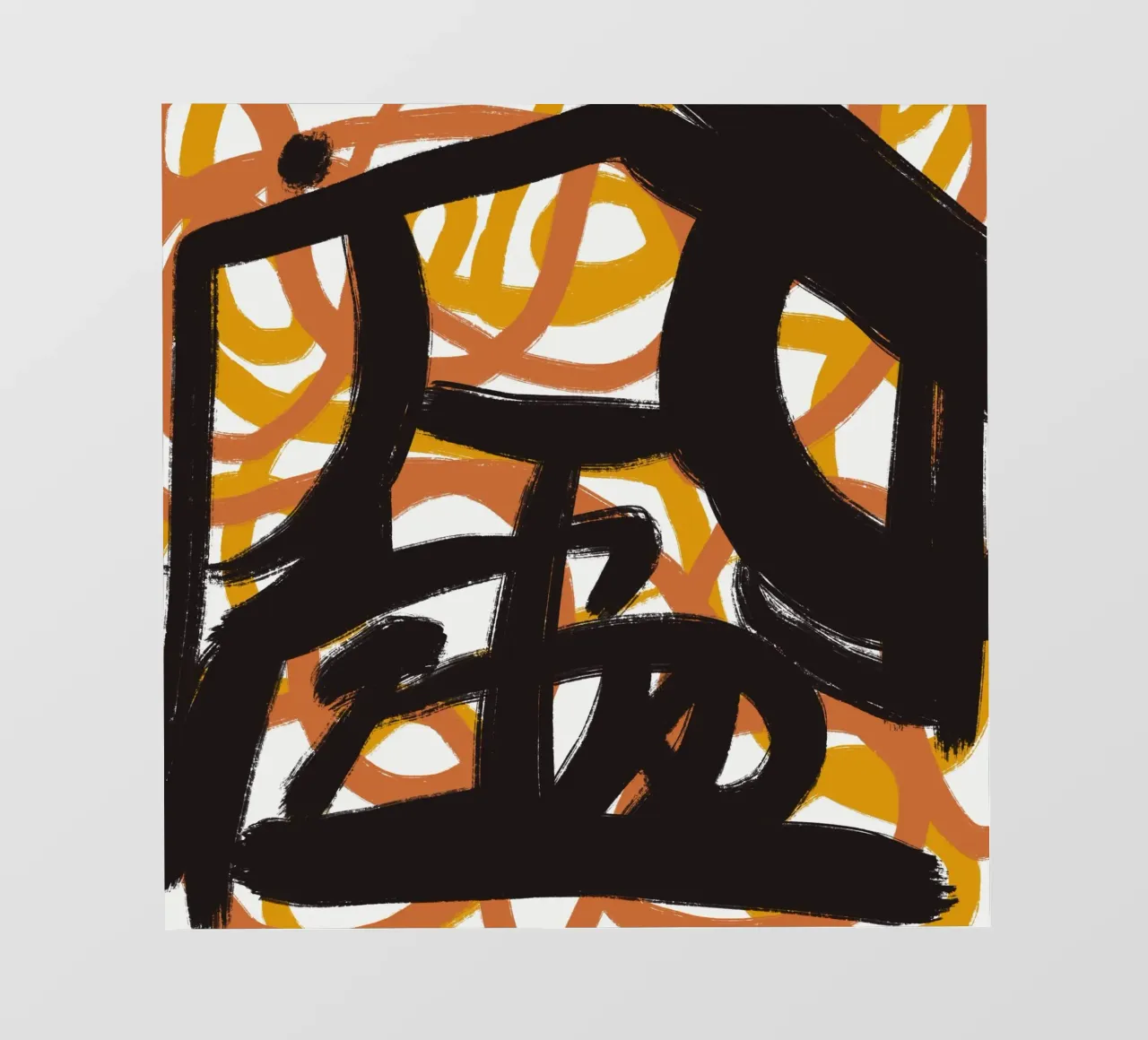 Calligrafia asiatica espressiva 04 telo in pvc da Little Dean