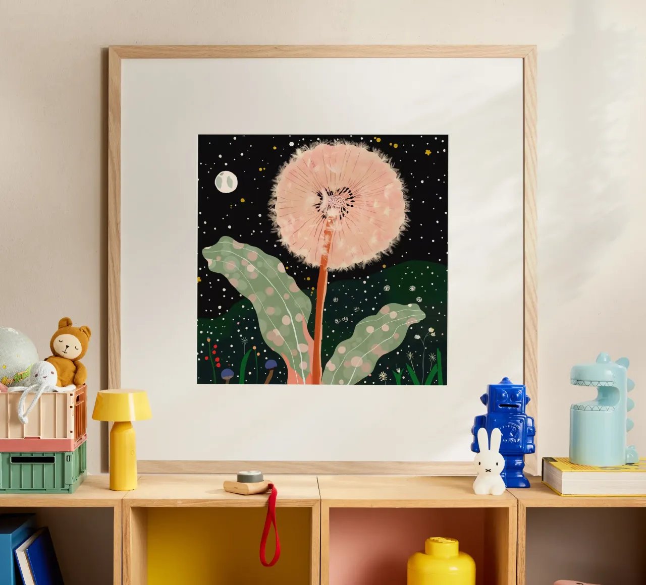 Night Dandelion poster by ArtsySesta