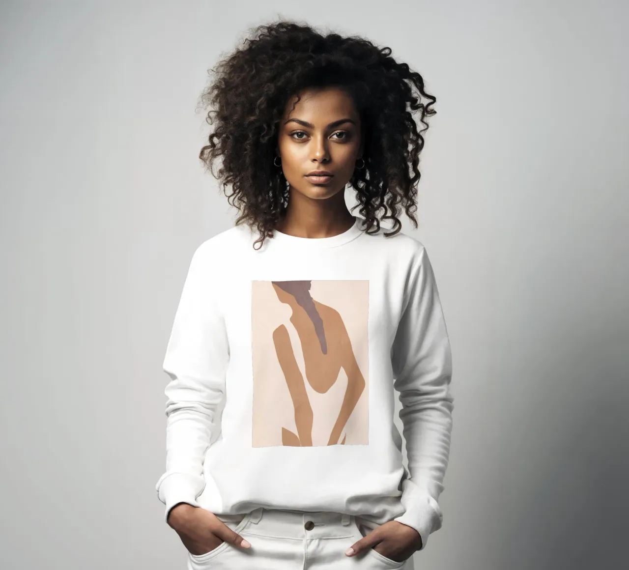 Ragazza astratta e minimale felpa da ThingDesign