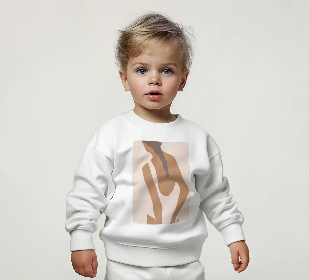 Ragazza astratta e minimale felpa neonato da ThingDesign