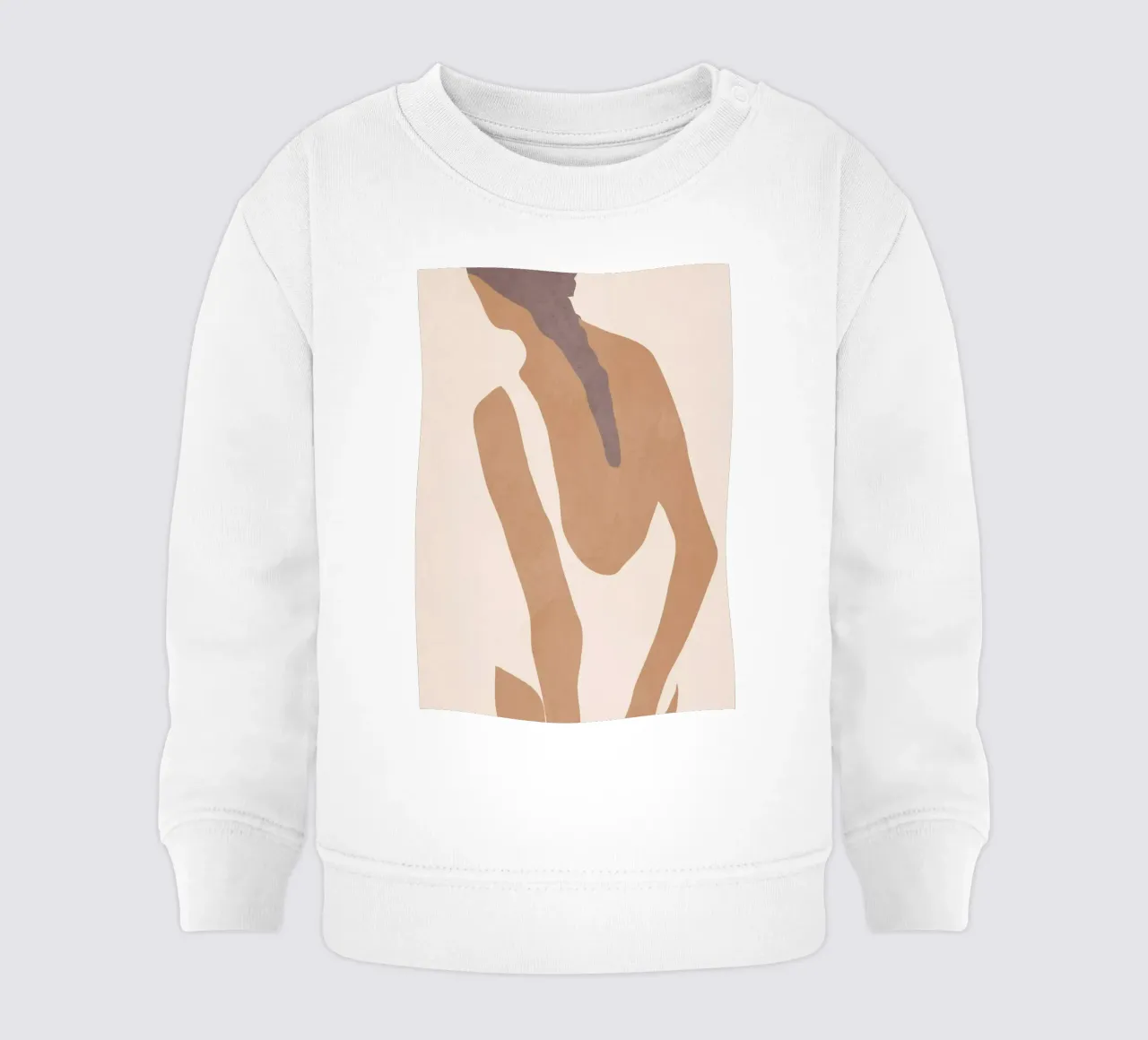 Ragazza astratta e minimale felpa neonato da ThingDesign