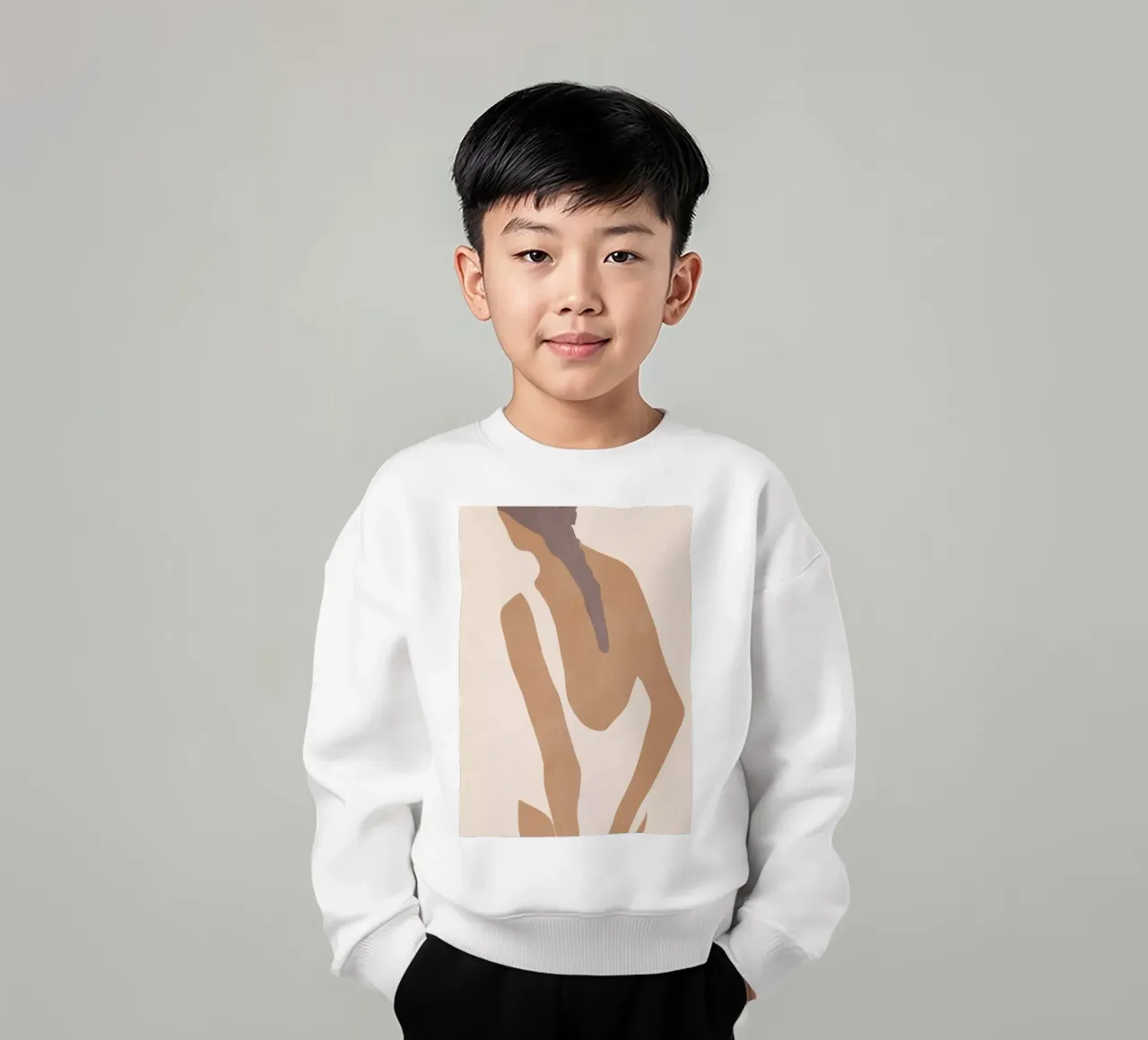 Ragazza astratta e minimale felpa bambino da ThingDesign