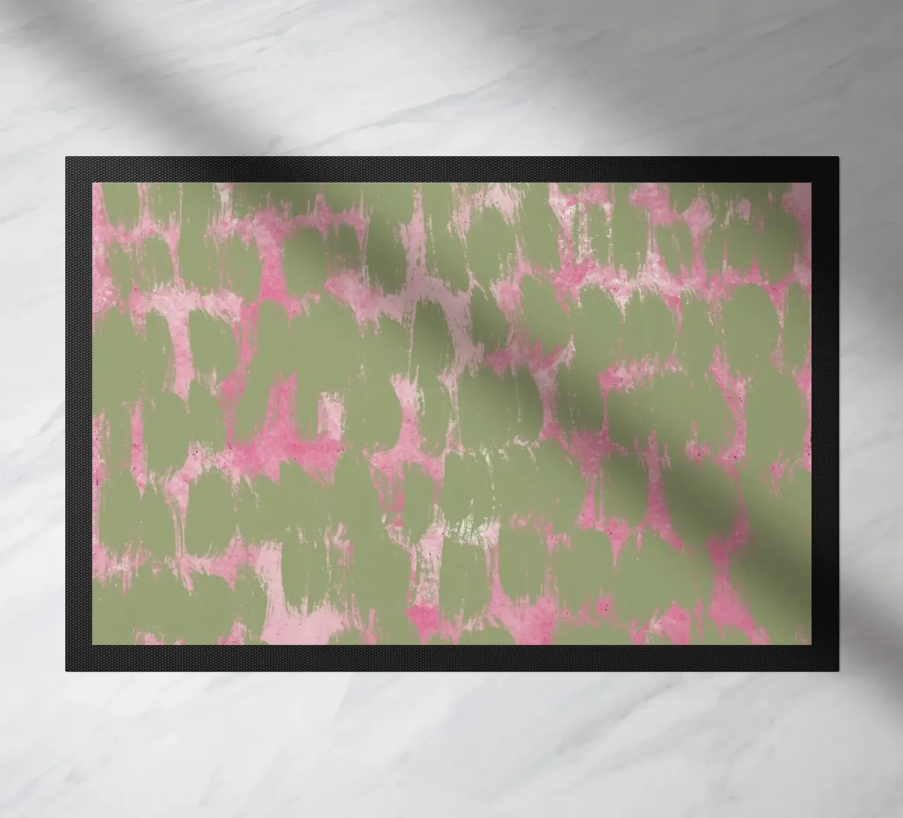 Tiny brushstrokes pattern doormat by Little Dean