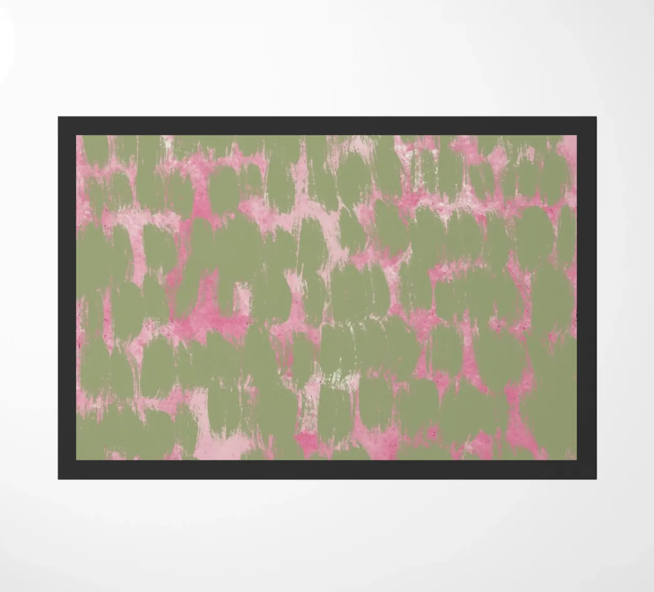Tiny brushstrokes pattern doormat by Little Dean