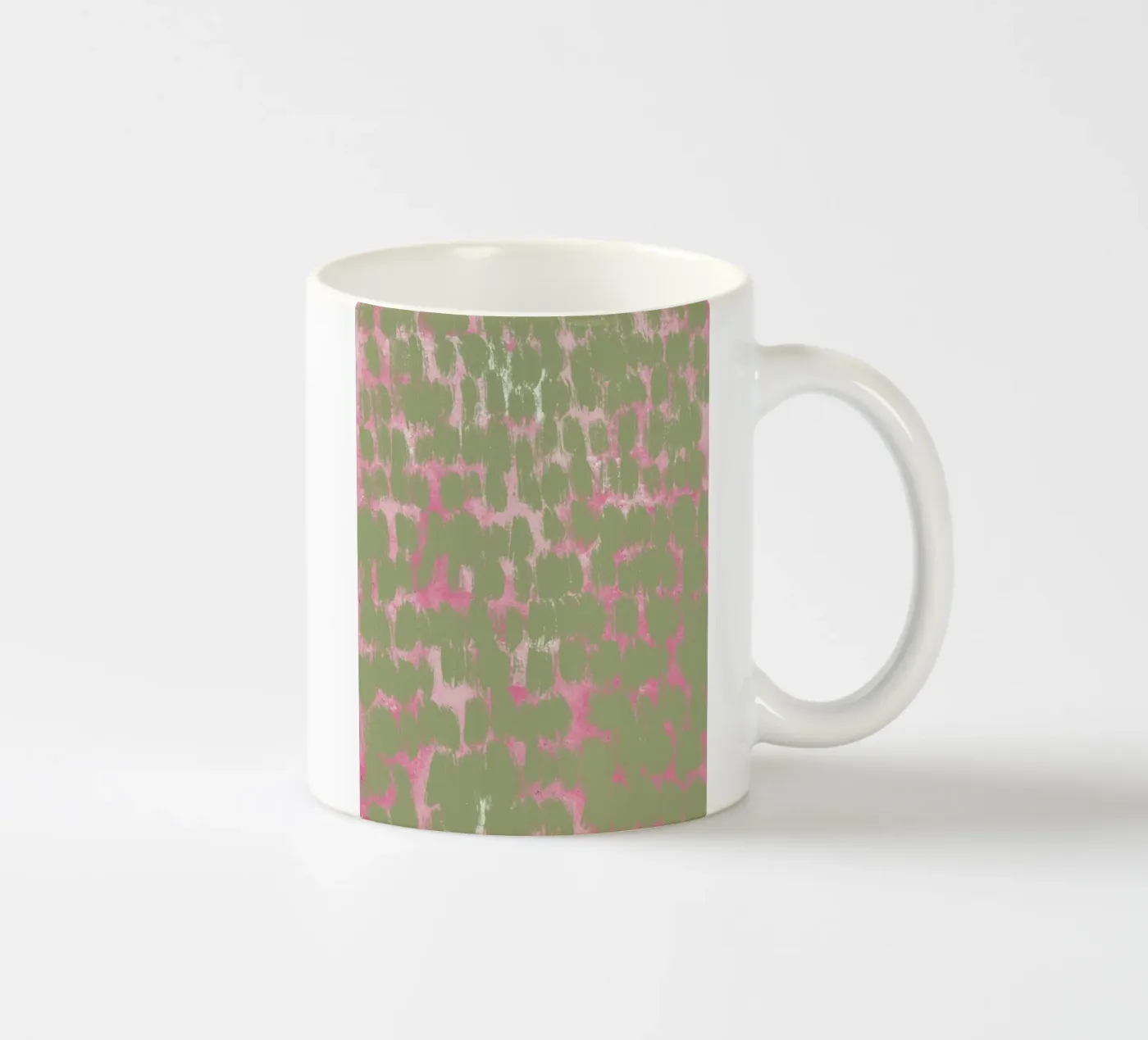 Tiny brushstrokes pattern ceramic mug by Little Dean
