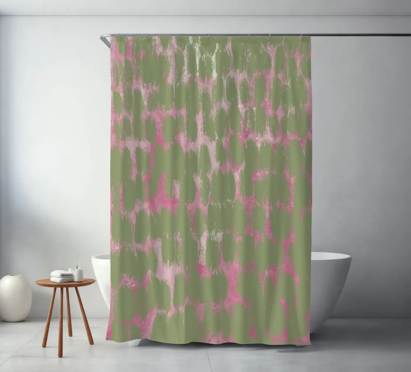 Tiny brushstrokes pattern Duschvorhang von Little Dean