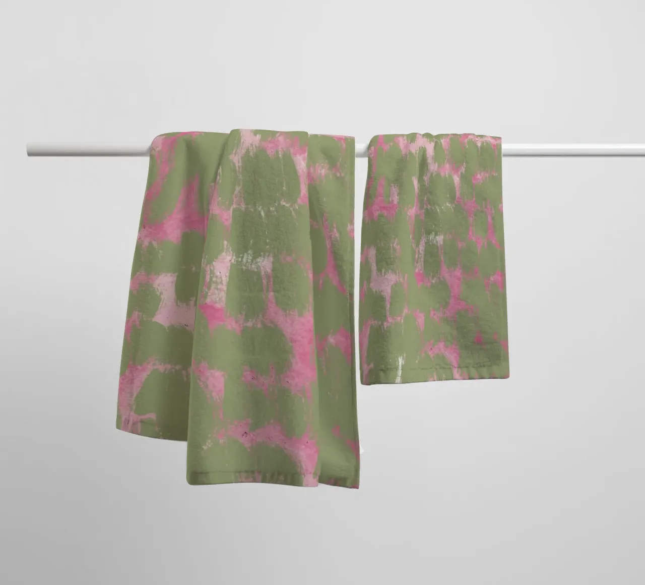 Tiny brushstrokes pattern towel by Little Dean