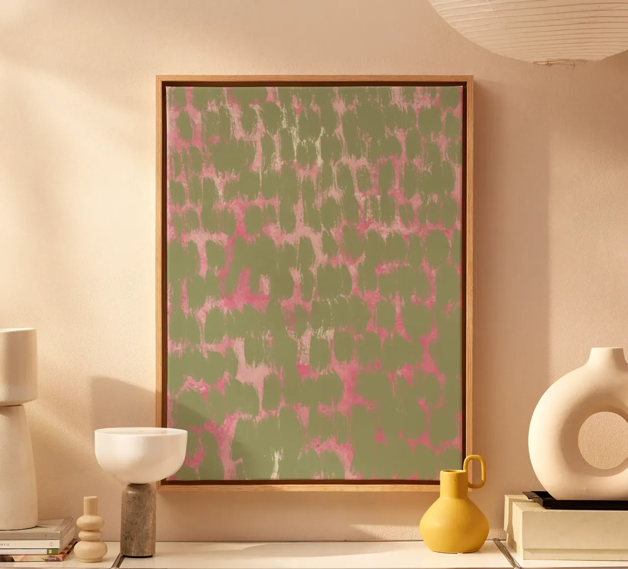 Tiny brushstrokes pattern canvas by Little Dean