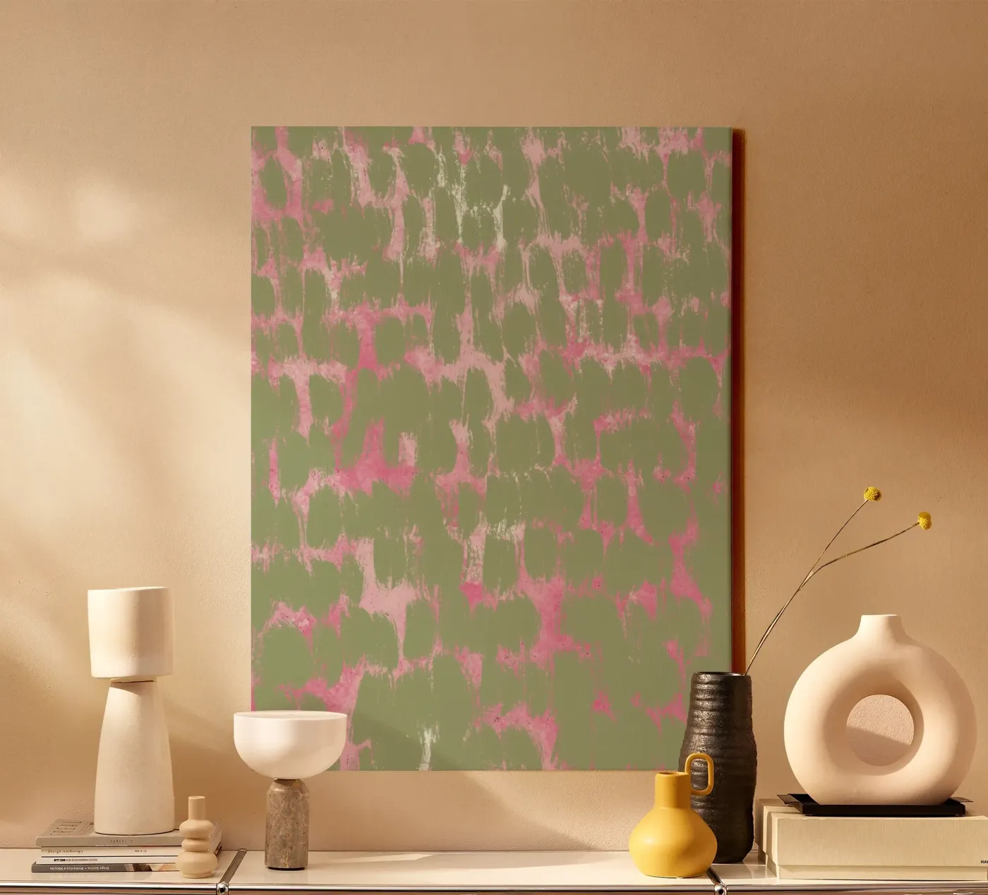 Tiny brushstrokes pattern canvas van Little Dean