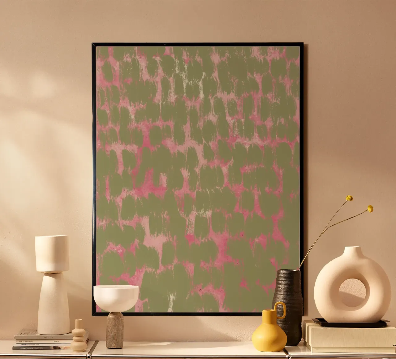 Tiny brushstrokes pattern poster by Little Dean